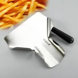 Acciaio Popcorn Bagger Scoop Ristorante commerciale Chip Patatine fritte Cucchiaio di ghiaccio Manico spatola Utensile da cucina BBQ Buffet Party Tools LL