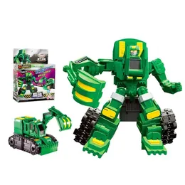 Transformation Toys Robots اثنين من الوضع Hello Carbot Action Action Acture Acture Engineering Car Car Truck Dump Crane Toy Dro DHR8R