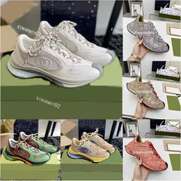 Designer Sneakers Run Sneaker Men Shoes Mens Embroidery Interlocking G Shoe Women Traienrs Platform Rubber Sole