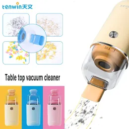 Tenwin Mini Vacuum Cleaner Desk Table Dust Sweeperデスクトップとホームオフィス用のきれいなブラシ付き231220