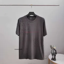 Erkekler kol amis imiri amiiri amari kadın lüks tasarımcı moda giyim tees amirl tshirt düz renk delinmiş kısa amirler pamuk am tshirt gevşek ame v0pn