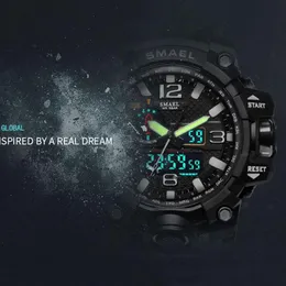 Smael 2020 Orange Comouflage Military Watches 브랜드 시계 디지털 LED 손목 시계 스포츠 스포츠 1545B Mens Watch LuxuryClock 남성 군용 A215D