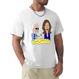 Men's T -skjortor Beavis och Butthead Biden Kamala Harris Parody Tshirt Shirt Man Humor Graphic Tee Men Funny Workout