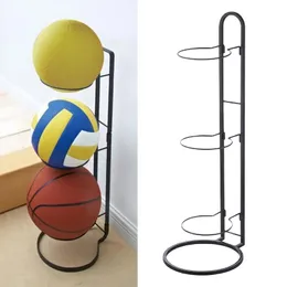 Metal futebol basquete display rack de armazenamento prateleira suporte bolas titular 231220