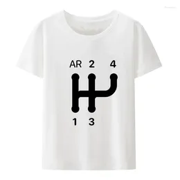 Herren T -Shirts Humor 2cv Gear Schicht Muster T -Shirt Männer Geburtstag Geschenke kurze Ärmel Lustige T -Shirt O Hals -Tüchermänner männliches Hemd Streetwear Top Top