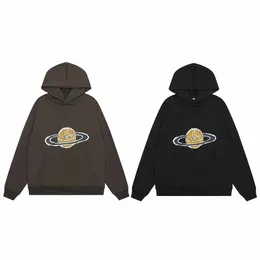 Designer hoodie höst vinter tryckt runda nacke mäns hoodie graffiti lös casual stil par mode trend hög kvalitet topprock