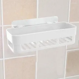 Almacenamiento de cocina Uso versátil Sin perforación Estante de diseño elegante Estante de baño montado en la pared Solución de organización Ahorro de espacio Sin rastro