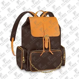 M44658 Trio Bag Backpack Schoolbag PackSack Rucks Bucks Men mode lyxdesigner Toppkvalitetsväskan snabb leverans