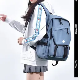 LL Rucksack Yoga -Taschen Rucksäcke Laptop Reisen Außenwaterfache Sportsäcke Teenager School Schwarz grau