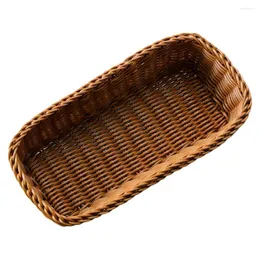 Panier à couverts élégant, rangement de cuisine, boîte d'approvisionnement pour la maison, multi-fonctionnel, en plastique tissé