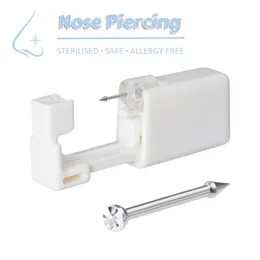 Pudełka 6/12pcs jednorazowy Zestaw do przebicia nosa sterylne bezbolesne bezpieczne narzędzia do nozdrza.