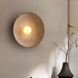 Wall Lamps FSS Wabi-sabi Style Round Glass LED Lights Lamp Combination For Living Room TV Background Bedside Corridor Aisle