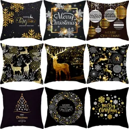 Upgrade Christmas Cushion Cover Wesołych Świąt Dekoracje do domu 2023 Ozdoba Bożego Narodzenia Navidad Xmas Santa Natal Nowy rok 2024