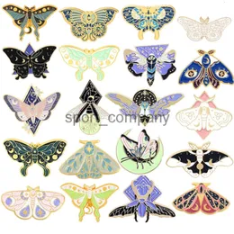 Spettame per smalto farfalla falena per donne Fashion Double Moon Butterfly Batthic Bishly Insect INSECT IN PINCIO GIOITÀ DI GIOCCHIO PER AMICO