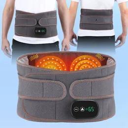 Andra hälsoskönhetsartiklar Multifunktionella elektriska uppvärmningsmidjestödmassagebälte långt infraröd vibration Komprimering Lumbal Brace Therapy Massager 231220