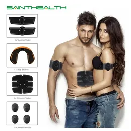 Gadgets 2/4/6/8pcs Set Kalça Eğitmeni Karın Makinesi Elektrik Kas Stimülatörü Abs EMS Trainer Vücut Masajı Perakende Kutu Olmadan