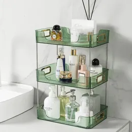 Desktop Cosmetic Rack Bathroom Shampoo Skincare Products Holder Large capacity Organizer Kitchen Seasoning Food Storage 231220