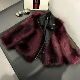 Crianças jaquetas para meninas outono inverno casaco imitação de cabelo unisex pele quente engrossar algodão cor sólida zíper turn down colarinho 231220