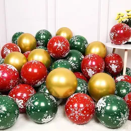 30pcs Christmas Lateks Balon 10 -calowe Złote Zielone Czerwone Balony konfetti na rok dekoracja imprezy 231220