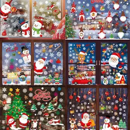 Uppgradera jul Santa Claus Window Stickers Wall Ornaments Christmas Pendant God jul för heminredning Nyår klistermärken 2024