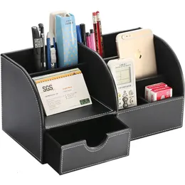 1PC Desktop Pen Holder Stationery Pencil Cosmetics Organizer för Desk Office School Storage Case Accessories 231220