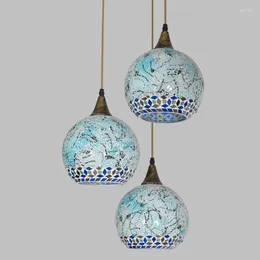 Pendant Lamps Mediterranean Bohemian Led Aisle Restaurant Personalized Bar Small Droplight Balcony Creative Chandelier