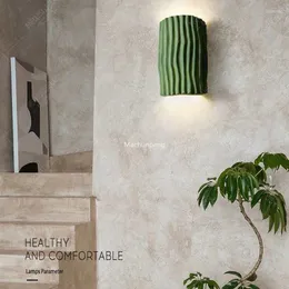Lâmpadas de parede designer resina lâmpada artística corredor atmosfera quarto arandela moda escada wandleuchte vintage casa decorações