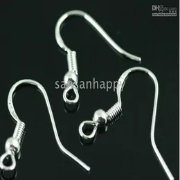 500 PZ 925 Sterling Silver Risultati Dell'orecchino Fishwire Ganci Gioielli FAI DA TE 15mm Pesce Gancio Fok Bobina Orecchio Wire288k