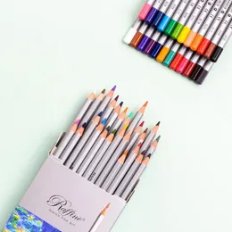 Crayon 24 st Marco Raffine Color Pencil Set 7100 Fine Art Colored Pencils för att rita målningsskolestudent Kids Gift A6915 231219