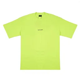 Camiseta masculina blcg lencia mens verão oversize tecido de algodão carta bordado camiseta unisex lavado vintage tops bl105