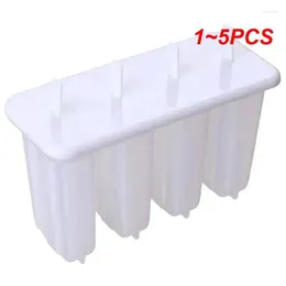 Moldes de cozimento 1-5pcs moldes de picolé 4 cavidades molde de sorvete caseiro reutilizável fácil liberação pops cozinha de verão