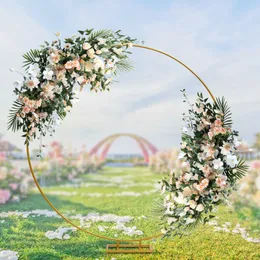 1.2/1.5/2.1M Balloon Round Arch Backdrop Flower Display Set Stand Hold Mental Frame Kit Birthday Wedding Party Decor 231220