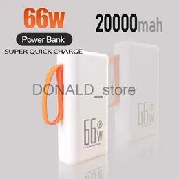 Bancos de energia de telefone celular 66W Power Bank 20000mAh Mini carregamento super rápido PD 20W portátil bateria externa Powerbank para telefone laptop tablet Mac J1220