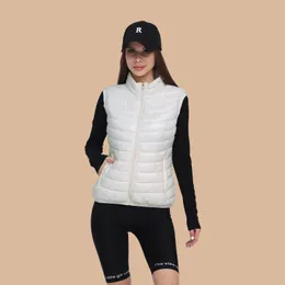 SANTELON Women Winter Ultralight Warm Water Resistant Packable Puffer Vest Jacket With Pockets Sleeveless Stand Collar Outerwear 231020