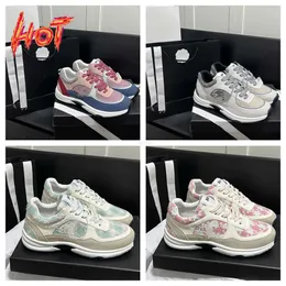 2024 Vintage Suède Casual Schoenen Kalfsleer Reflecterende Sneaker Designer Heren Dames Sneakers Kanaal Dames Stad Gsfs Maat 35 ~ 41