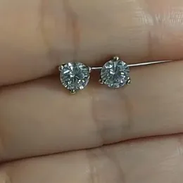 مسمار 0 8CT D COLOR VVS Moissanite Women Orrings Back Woman Earring Ear Piercing Lab Diamond 925 Silver Women’s Jewelry264C