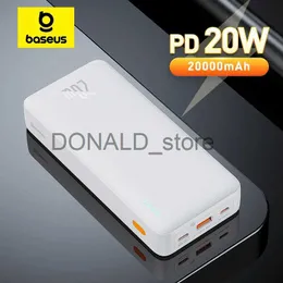 Mobiltelefon Power Banks Baseus Power Bank 20000Mah Fast Charging PD 20W Portable Charger Batterie Extern för iPhone 15 14 13 12 Pro Max J231220