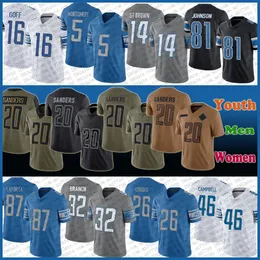 14 Amon Ra St Brown Sam Laporta Detroitlionsfootball koszulka David Montgomery Jared Goff Jahmyr Gibbs Brian Branch Jack Fox Dan Campbell Barry Sanders