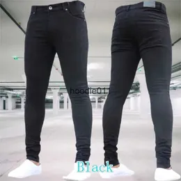 Mäns jeans magra jeans för herr svart smal kvalitet casual klassiska män blyertsbyxor hiphop streetwear jogging blå denim byxor l231220 l231220