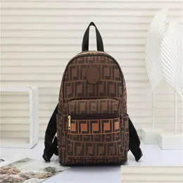 Zaini 23Zaino per bambini di design Plaid con cuciture in pelle con lettera logo adatto a 5 anni e oltre Adolescenti classici Schoo Dhryq