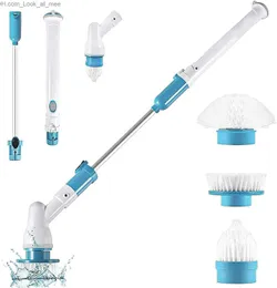 Cleaning Brushes Wireless Electric Spin Scrubber Turbo Cleaning Brush Kitchen Bathroom Sink Cleaning Gadget Bathtub Tile Brush Q231220