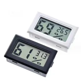 Electronic Wireless LCD Digital thermometer Indoor Pet Thermometer Hygrometer Mini Temperature moisture meter Humidity Meter Black White