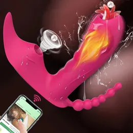 Giocattoli per adulti 3 IN 1 APP Bluetooth vibratore vibratore masturbatore femminile vuoto vaginale clitoride succhia stimolatore sesso per donne coppia 18 231219
