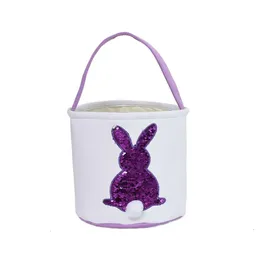 Wielkanocna torba królicza ręcznie robiony koszyk wielkanocny haftowe cekiny króliki koszyk dekora