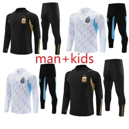 3 -gwiazdkowy Argentyna Tracksuit Football Training Jersey 23/24 Narodowa drużyna piłkarska garnitur joggingowy i dzieci