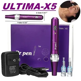 roller Newest Ultima X5 Dr Pen Auto Microneedle System Derma Pen Adjustable Needle Lengths 0.25mm2.5mm Electric Dermapen with LED screen
