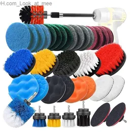 Cleaning Brushes UNTIOR Multipurpose Car Cleaning Brush Set Electric Drill Attachment Tool Power Scrubber Brush Car Polisher Detailing Brush Kit Q231220
