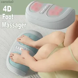 Electric massagers 4D Foot Massager Hot Compress Shiatsu Kneading Electric Heating Feet Massage Machine Rolling Leg Pain Relief Massager RelaxationL231220