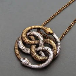 Jewelry Boxes Simple Auryn Infinite Snake Pendant Necklace Fashion Women Men Knot Ouroboros Chain Statement Accessories 231219