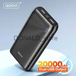 Cell Phone Power Banks QOOVI 20000mAh Power Bank Fast Charging Portable Charger External Large Battery PowerBank For Samsung S23 S22 Xiaomi iPhone 14 J231220